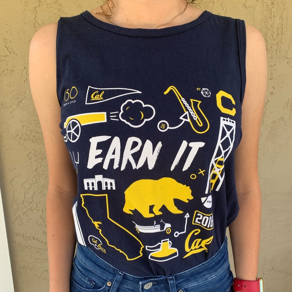 Cal Berkeley Medium Navy Tank Top NWOT